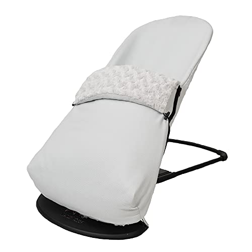 Bezug + Fußsack für BabyBjörn Balance Soft (Ersatz für Originalpolster), hypoallergen, hyperweich, atmungsaktiv (Piqué Cotton Gray) von Babyline