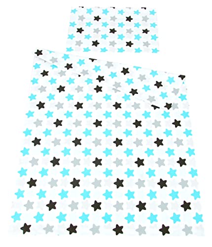 Babylux Bettwäsche Bezug 2 TLG. 100 x 135 cm Kinderbettwäsche Bettwäsche Bettset Babybettwäsche (98. Sterne) von Babylux