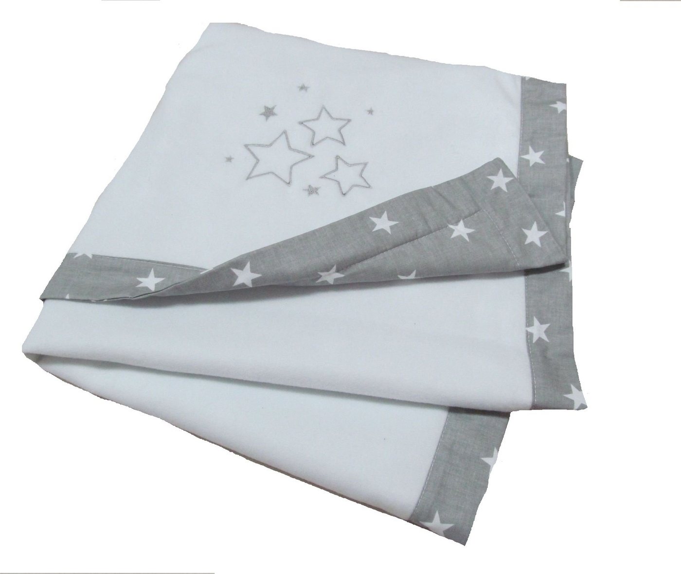 Babydecke Babydecke, Kuscheldecke STARS 75x100, doppellagig, Babymajawelt, Sterne Fleece Decke, Besonders Weich, Gestickt, Made In EU von Babymajawelt