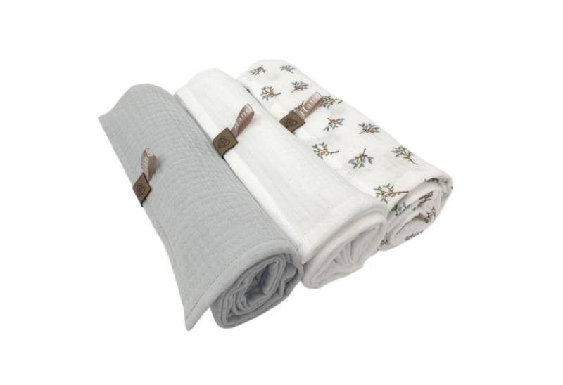 Babymajawelt Spucktuch Musselin Baby Spucktücher Set - Stoffwindeln Mullwindeln, (Geschenk Set, 3-tlg., 3 Stück Schnuffeltücher, 65x65cm), Geschenk zur Geburt, Erstausstattung Besonders Weich & Zart von Babymajawelt