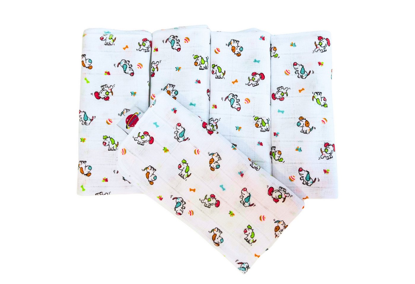 Babymajawelt Waschlappen Mull Waschlappen Premium Set - Waschbar, Mullstoff (Packung, 5-St), Strapazierfähig, Kochfest, Saugfähig, Reine Baumwolle von Babymajawelt