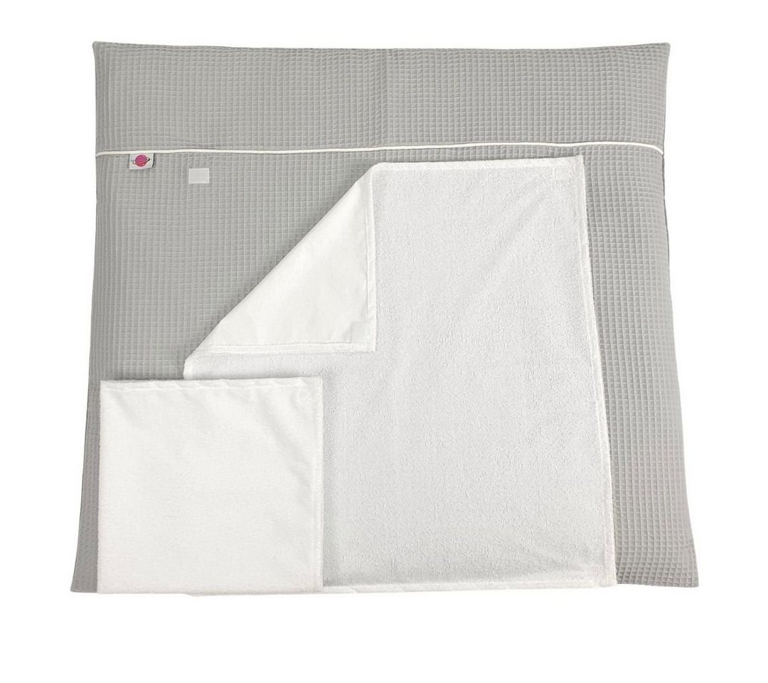 Babymajawelt Wickelauflage Stoff Wickelauflage Waffel Super Soft 70x75 cm, 3 Teile Unifarben (3 Teile, 3-tlg., Wickeltischauflage + 2 Frotteebezüge), Plastikfrei, Waschbar, Weich, Allergiker geeignet, Made in EU von Babymajawelt