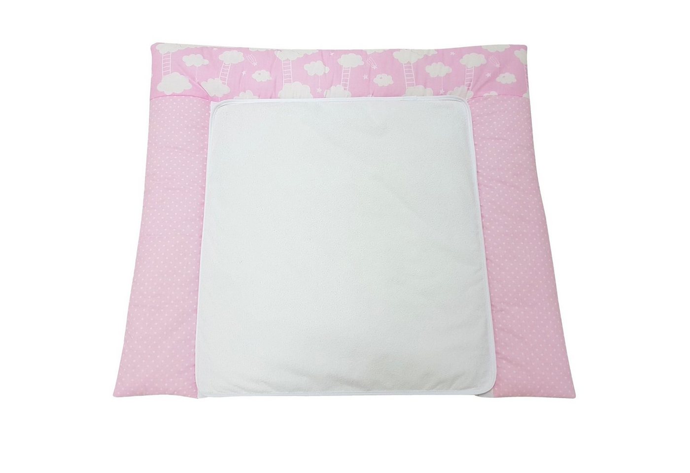 Babymajawelt Wickelauflage Wickelauflage Set 3 Teile BiG Dream - Super Soft 70 x 75 cm (3-tlg., Stoffwickelauflage inkl. 2x wasserfeste, abnehmbare Frotteebezüge), Made in EU, Waschbar, Weich, Modern, Baumwolle von Babymajawelt