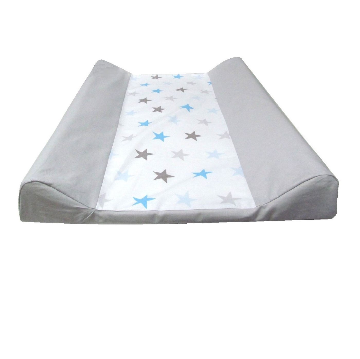 Babymajawelt Wickelauflage Wickeltischauflage - 2 Keil Mulde Sterne BiG STARS" 50x70 cm (Wickelauflage und Bezug, 2-tlg., Set), Made in EU, Abwaschbar, Bezug abnehmbar" von Babymajawelt