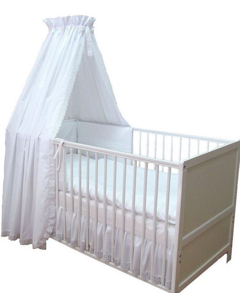 Betthusse Bettvolant Bettlaken für Babybett, Glatt, Einfarbig, Babymajawelt, Dekorativ, Reine Baumwolle, Made in EU von Babymajawelt