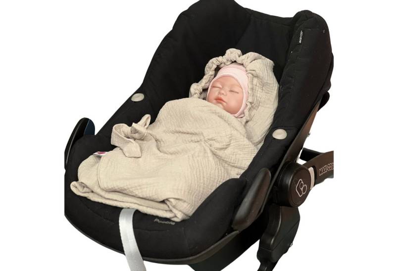 Einschlagdecke Baby Musselin Sommer Einschlagdecke für Babyschale, Babymajawelt, Milbenschutz, Komfort, 100% reiner Musselin, Pflegeleicht von Babymajawelt