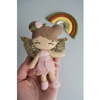 Filz-Fee Mobile Handgemachtes Regenbogen Blumen Kinderzimmer Dekor Filz-Fee Mobile Handgemachtes Regenbogen Blumen Kinderzimmer Dekor von BabymobilebyKiseleva