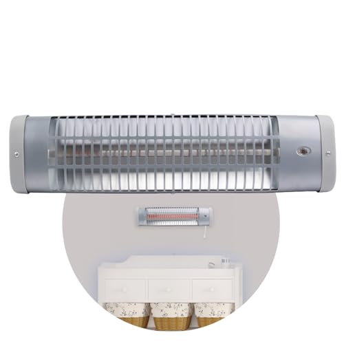 Babyruf BR 60 Heizstrahler Baby | 600 Watt | Wickeltisch Heizstrahler | Abschaltautomatik | Baby Wärmelampe | Wickeltischstrahler | Wärmelampe Baby | Wärmestrahler Baby | Einfache Wandmontage | Silber von Babyruf