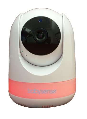 Babysense Add-On Kamera Für Video Baby Monitor MaxView, Zwei-Wege Talkback Audio, Nachtsicht, RGB Nachtlicht, Schlaflieder, Temperaturüberwachung von Babysense