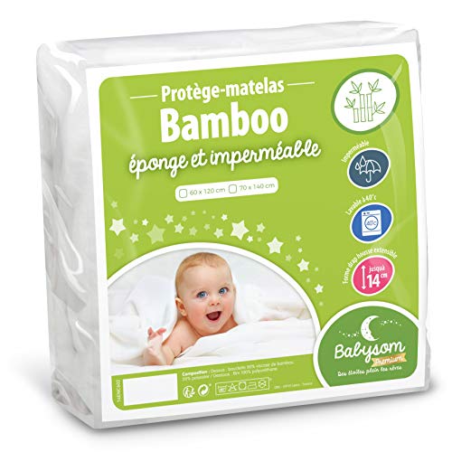 Babysom - Baby Matratzenschoner | Kinder Matratzenauflage - Bambus - 60x120 cm - Naturfaser - Wasserdicht - Sanft und atmungsaktiv Babysom - Baby Matratzenschoner | Kinder Matratzenauflage - Bambus - 60x120 cm - Naturfaser - Wasserdicht - Sanft und atmungsaktiv von Babysom