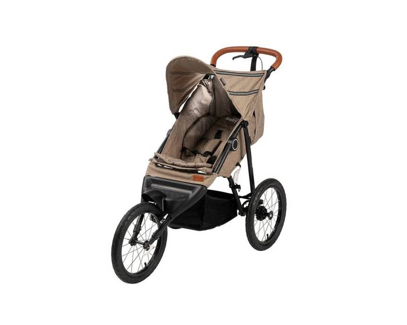 Babytrold Kinder-Buggy Jogger Buggy Schwarz luftbereift, 8 kg, mit Handbremse & Korb, ergonomisch, geformte Schiebestange, für komfortables Handling von Babytrold