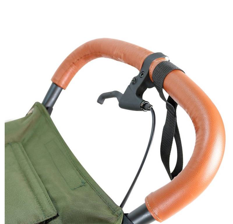 Babytrold Kinder-Buggy Jogger Buggy Schwarz luftbereift, 8 kg, mit Handbremse & Korb, ergonomisch, geformte Schiebestange, für komfortables Handling von Babytrold