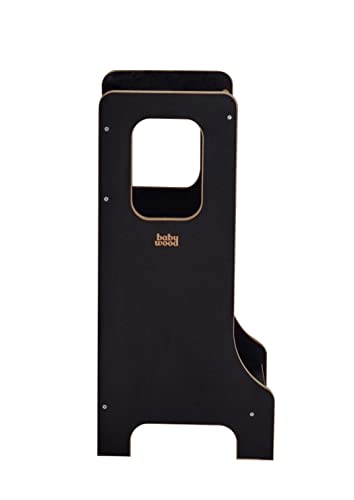 Lernturm extra sicher | Küchenhelfer Slim M schwarz | Montessori Lernturmfür Kinder | Verstellbare Plattform | Küchenhelfer aus Holz | Sichere Treppe für Kinder | Küchenmöbel Montessori Lernturm extra sicher | Küchenhelfer Slim M schwarz | Montessori Lernturmfür Kinder | Verstellbare Plattform | Küchenhelfer aus Holz | Sichere Treppe für Kinder | Küchenmöbel Montessori von Babywood