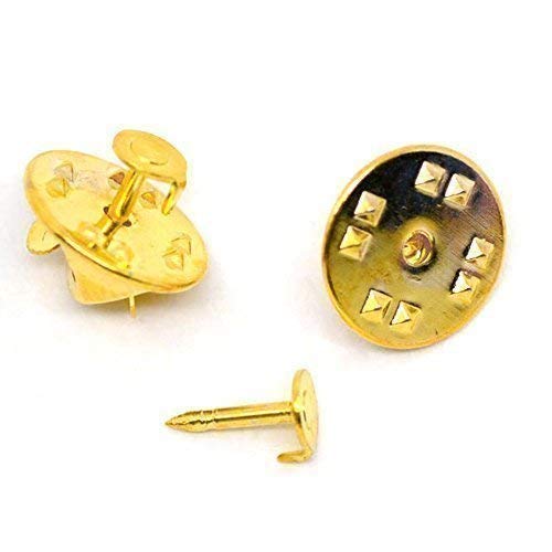 Bacabella 21797 Ansteck Pin Rohling mit 4,5mm Klebefläche Gold (10 Stück) von Bacabella