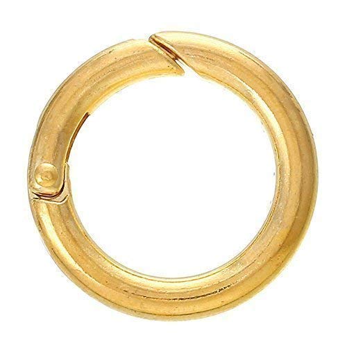 Bacabella 21932 Sicherheitsringe 25mm Gold ringförmig aufklappbar (5 Stück) z.B. als Ersatz Karabiner Verschluss von Bacabella