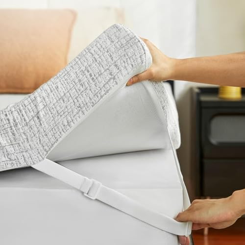 Bacalar Matratzen Topper 90x200cm, 7cm, H2/H3 mit maschinenwaschbarem Bezug Gelschaum Topper 90x200cm, Druckentlastung für besseren Schlaf 90x200 von Bacalar
