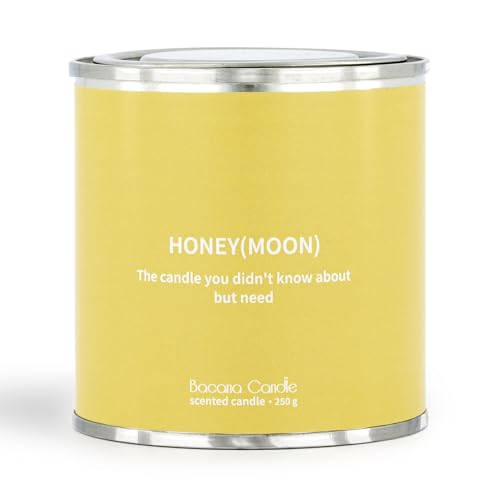 Bacana Candle - Duftkerze - Duftkerze mit Deckel - Originelle Geschenkkerze - 250 g - ± 40 Stunden Brenndauer - Honey(Moon) - Honig von Bacana Candle