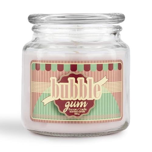 Bacana Candle - Duftkerze im Glas - Duftkerze im Glas mit Deckel - Originelle Geschenkkerze - 560 g - ± 100 Stunden Brenndauer - Erdbeeren mit Sahne - Bubble Gum Bacana Candle - Duftkerze im Glas - Duftkerze im Glas mit Deckel - Originelle Geschenkkerze - 560 g - ± 100 Stunden Brenndauer - Erdbeeren mit Sahne - Bubble Gum von Bacana Candle