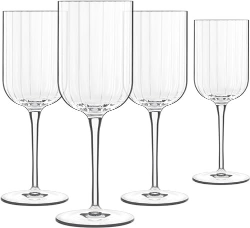 Luigi Bormioli Bach-Serie Weißweinglas 4er Set - 280 ml Volumen - Geblasenes High-Tech Glas, Titaniumverstärkter Schaft - Perfekt für jede Weinart von Luigi Bormioli