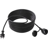 Bachmann - 343.170 Strom Verlängerungskabel 16 a Schwarz 5.00 m H05VV-F 3G 1,5 mm² von Bachmann