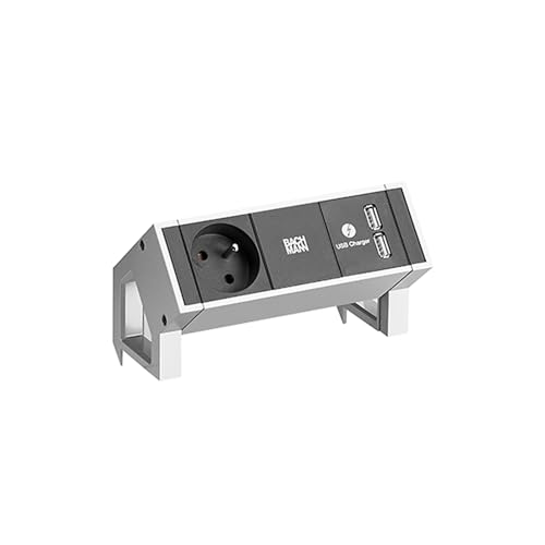 BACHMANN DESK2 1xUTE 1xUSB Charger Strom 0,2m GST18 INOX von Bachmann