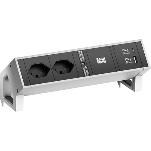BACHMANN DESK2 2xCH 1xUSB A/C 22W, 0,2m GST18 INOX Schweiz BACHMANN DESK2 2xCH 1xUSB A/C 22W, 0,2m GST18 INOX Schweiz von Bachmann