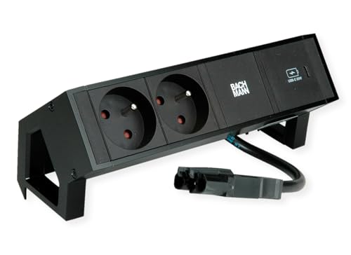BACHMANN DESK2 2xUTE 1xUSB C 30W 0,2m GST18 RAL9005 BACHMANN DESK2 2xUTE 1xUSB C 30W 0,2m GST18 RAL9005 von Bachmann