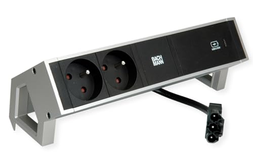 BACHMANN DESK2 2xUTE 1xUSB C 60W 0,2m GST18 INOX BACHMANN DESK2 2xUTE 1xUSB C 60W 0,2m GST18 INOX von Bachmann