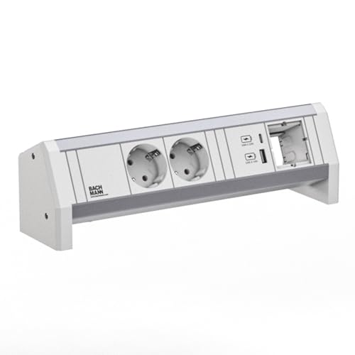 BACHMANN Desk 2xCEE7/3 1xUSB A/C 22W 1xCM GST18 RAL9010 BACHMANN Desk 2xCEE7/3 1xUSB A/C 22W 1xCM GST18 RAL9010 von Bachmann