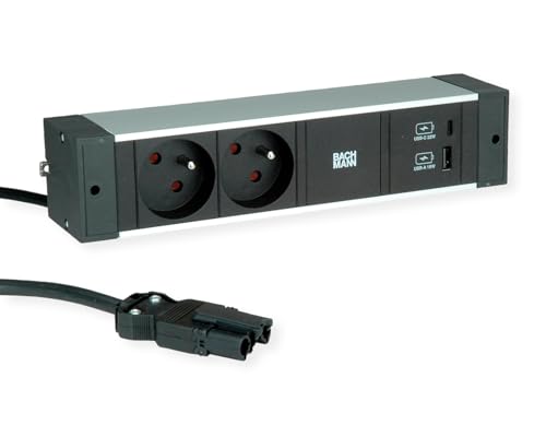 BACHMANN Desk Rail 2xUTE 1xUSB A&C 22W 2,0m GST18 BACHMANN Desk Rail 2xUTE 1xUSB A&C 22W 2,0m GST18 von Bachmann