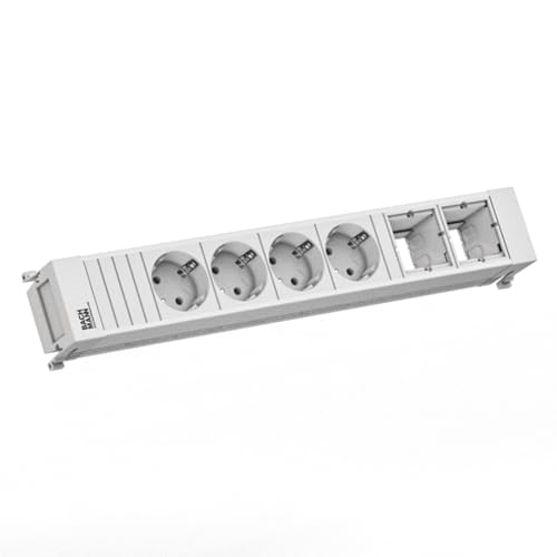 BACHMANN Power Frame 4xCEE7/3 2xCM 0,2m GST18 RAL9010 von Bachmann