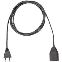 Bachmann - 233.186 Strom Verlängerungskabel 2.5 a Schwarz 5.00 m H03VVH2-F 2X 0,75 mm² von Bachmann