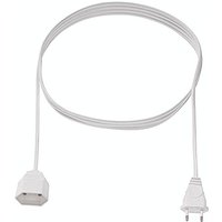 Bachmann - 233.286 Strom Verlängerungskabel 2.5 a Weiß 5.00 m H03VVH2-F 2X 0,75 mm² von Bachmann
