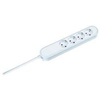 381.221K Steckdosenleiste 4fach Weiß Schutzkontakt 1 St. - Bachmann von Bachmann