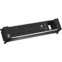 Bachmann 916.0519 Steckdosenleiste ohne Schalter Aluminium, Schwarz GB-Stecker von Bachmann