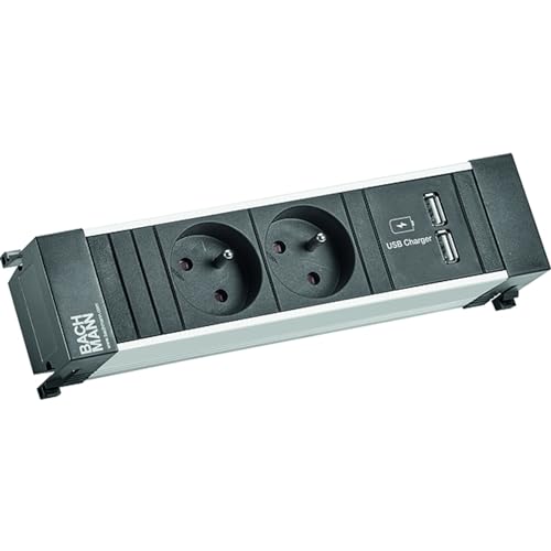 Bachmann 916.112 Steckdosenleiste ohne Schalter Aluminium, Schwarz Schutzkontakt Bachmann 916.112 Steckdosenleiste ohne Schalter Aluminium, Schwarz Schutzkontakt von Bachmann