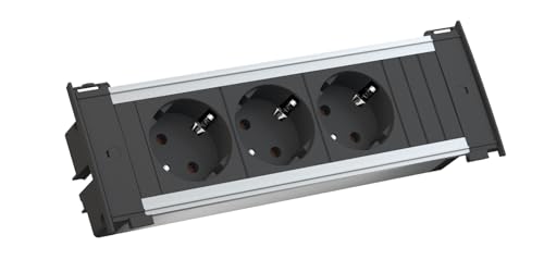 Bachmann 927.050 927050 Kapsa Type F Black Socket-outlets (45 mm), Schwarz von Bachmann