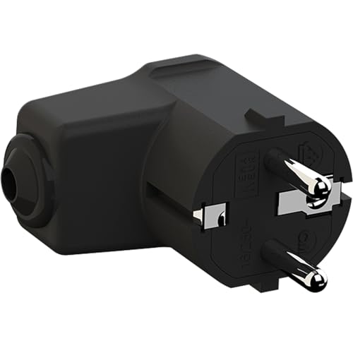 Bachmann 960.102 Schutzkontakt-Winkelstecker Polypropylen 250V Schwarz IP20 von Bachmann