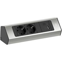 Bachmann CASIA Steckdosenleiste 2m Edelstahl-Optik 932.002 - 932002 von Bachmann