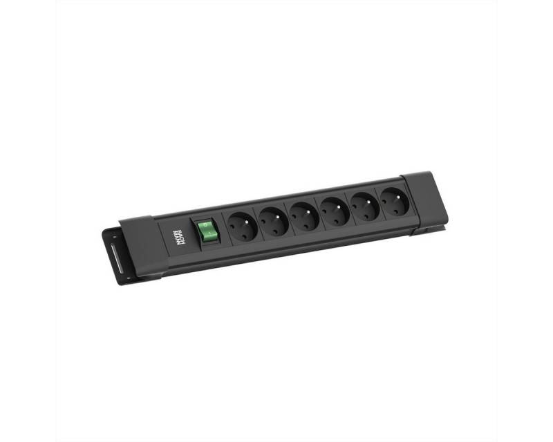 Bachmann CONNECTUS 6xUTE Steckdosenleiste (Kabellänge 2 m), 1xSchalter 2,0m CEE7/7 Schwarz von Bachmann