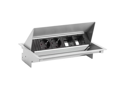 Bachmann 900.402.1X Coneo Steckdosenelement 2x Schuco mit Data, Schwarz, 4.4000000000000004 x 23.5 x 5.5 cm von Bachmann