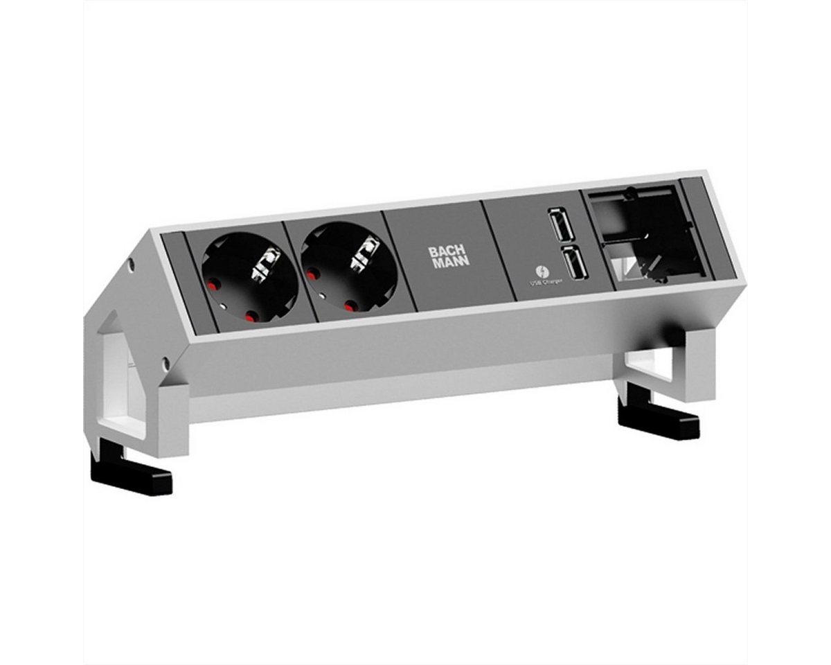 Bachmann DESK2 2x Schutzkontakt 1x USB-Charger 1x ABD GST18 Steckdosenleiste (Kabellänge 0.2 m) von Bachmann