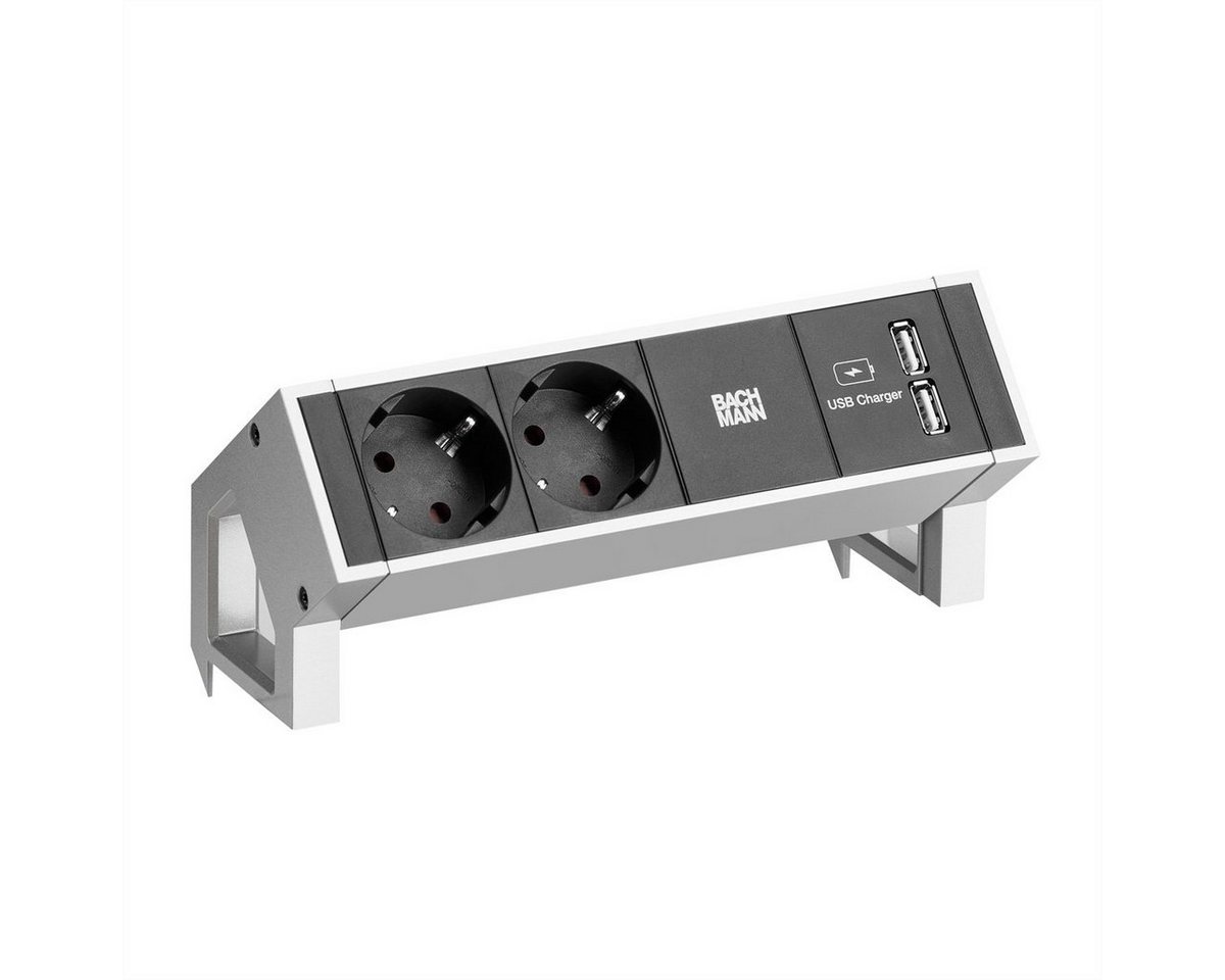 Bachmann DESK2 2x Schutzkontakt 1x USB-Charger Steckdosenleiste (Kabellänge 0.2 m) von Bachmann