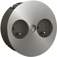 Bachmann - Einbausteckdose Twist, 2-fach Küchensteckdose mit Stecker Typ c & e von Bachmann