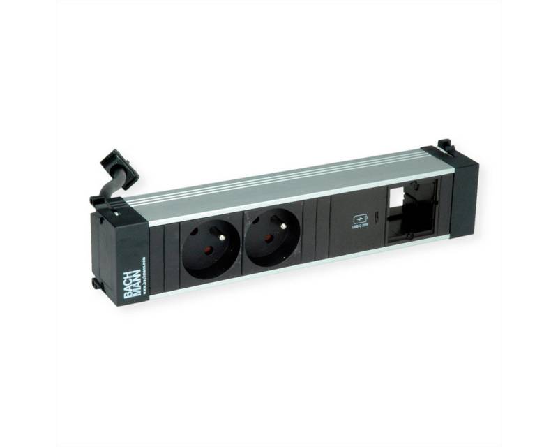 Bachmann POWER FRAME M 2xUTE 1xCM 1xUSB C 30W 1xCM 0,2m GST18 Einbau-Tischsteckdosenleiste (Kabellänge 0.2 m) von Bachmann