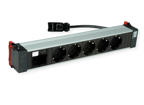 Bachmann Power Frame – Steckdosenleiste 5 x SCHUKOS schwarz + 1 x Raum von Bachmann