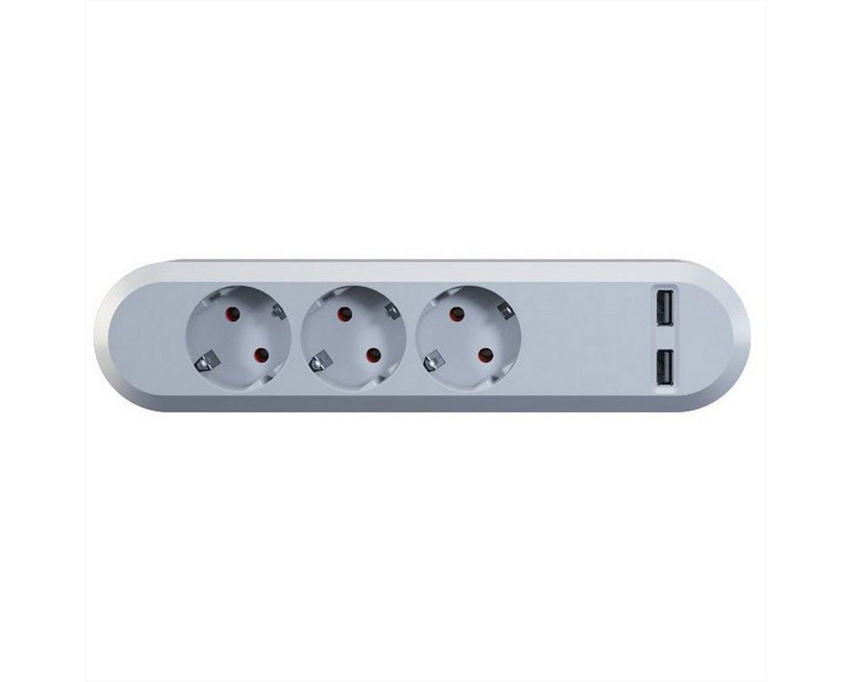 Bachmann SMART 3x Schutzkontakt 2x USB Charger Steckdosenleiste (Kabellänge 1.5 m), 5VDC 3,1 A von Bachmann