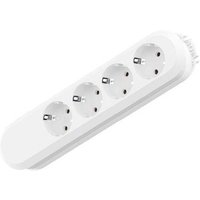 Bachmann Steckdosenleiste 4f. weiss ohne Schalter 381.223K von Bachmann