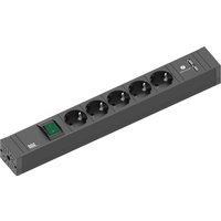 Bachmann Steckdosenleiste 5xSchutz 1xSchalter 1xUSB 2m 420.0021 - 4200021 von Bachmann