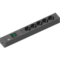 Bachmann Steckdosenleiste 5xSchutz Schalter Übersp. 2m 420.0022 - 4200022 von Bachmann